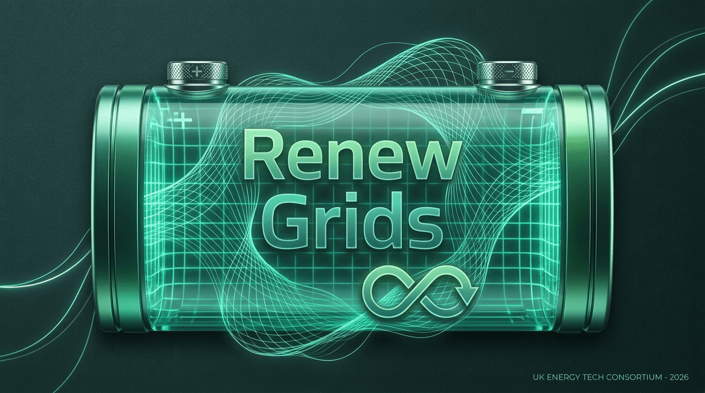 RenewGrids battery technology artwork